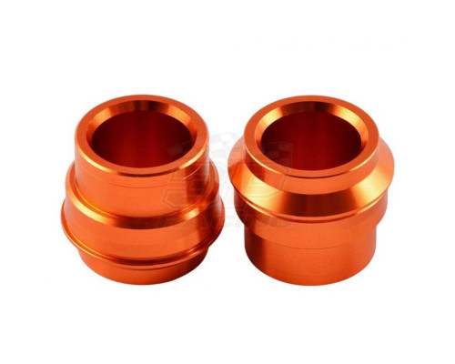 Проставки передніх коліс accel ktm sx/sxf 125-530 '15-'23, exc/excf 125-530 '16-'23, husqvarna tc/fc 125-400 '15-'23, te/fe 125-501 '16-'23, tx/fx 125-450 '17-'23 оранжевий (вісь 22 мм)