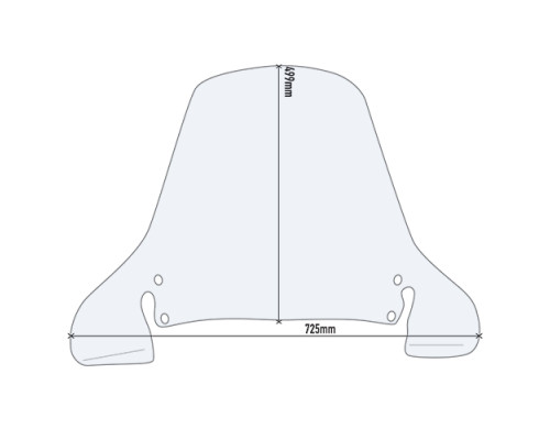 Givi скло прозора для HONDA Pantheon 125-150 (98-02) / Foresight 250 (97-08) / Peugeot SV 250 (02), 49.9x72.5 см, прозора