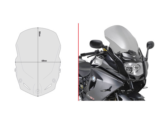 Givi F800GT Вітрове скло Димчасте 58x40 см BMW 2013-2015
