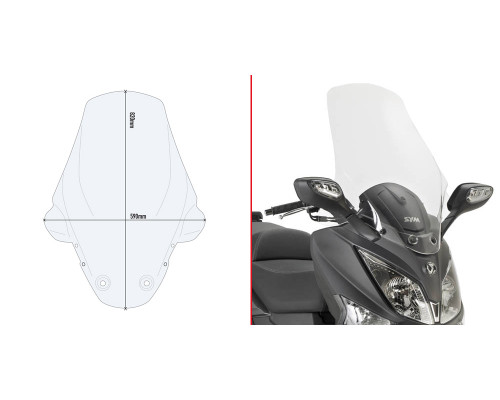 Givi Joymax 300i Вітрове скло Прозоре 82x59 см 2012-2016