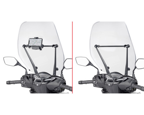 Givi поперечка для монтажу GPS/смартфона HONDA SH 125-150/SH 350 чорний
