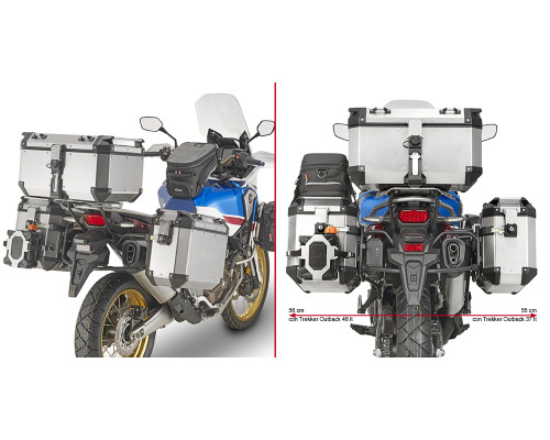 Givi Outback Стійка для бокових кофрів HONDA CRF1000L Africa Twin Adventure Sports 2018-2019 Чорний