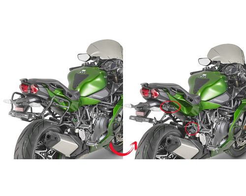 Givi V35/K33 Стійка для бокових кофрів Kawasaki Ninja H2 SX 2018 Чорний