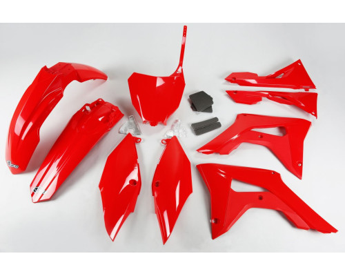 Пластиковий комплект UFO HONDA crf 250r '18-'21, crf 450r '17-'20 з кришками повітряних фільтрів червоний