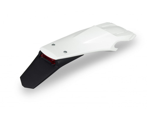 Заднє крило UFO husqvarna te 150/250/300, tx 250/300, fe 250/350/450/501 '20-21, біле (enduro зі світлодіодним ліхтарем)