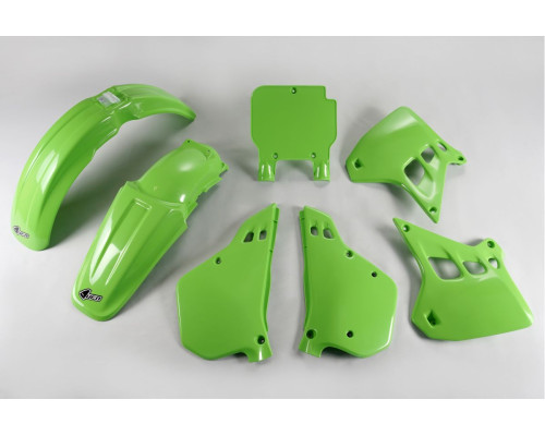 Пластиковий комплект UFO kawasaki kx 250 '90-91, колір oem (зелений)