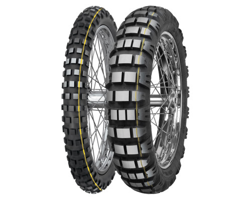Шина mitas 110/80-19 e-09 dakar 59r tl m+s передня (жовта смуга) dot 11/2023 (24457) відкликано (заміна:70001020)