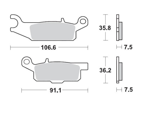 Гальмівні колодки moto-master kh444 sinter metal oem: 11 (sinterpro racing) yamaha: yfm 700 grizzly передня права