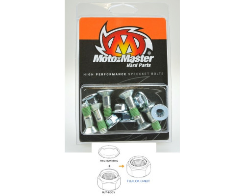 Moto-master верхні болти для зубчастої шкіфи m8x26мм (6штук) fujilok u-nut (torx) ktm/husqvarna/beta