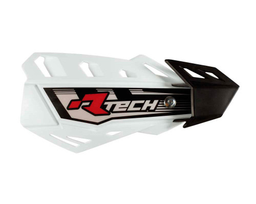Racetech (rtech) налокітники flx cross/enduro білі (з 2 типами кріплення до керма та руків'я)