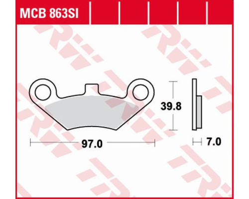 Тормозні колодки trw lucas kh453 sinter offroad quadzilla 500 06- передні cf moto 500