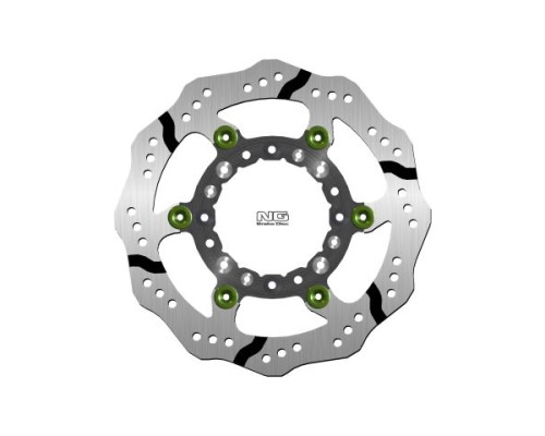 Ng передній гальмівний диск kawasaki klx250/300 '93-07, kx125/250 '95-02, suzuki rmz250 '04-06 (270x100x3mm) хвиля плаваюча