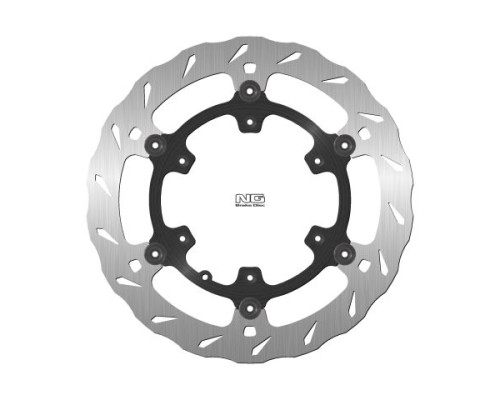 Ng передній гальмівний диск ajp pr7 adventure 650 '16-'20 супорт brembo (300x124.3x5mm) плаваючий (6x6.5mm) хвиля