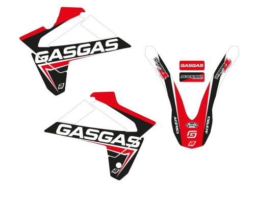 Набір наклейок blackbird gas gas ec 125/250/300 '07-'09, fsr 450 '07-'05 dream 3 колір червоний чорний