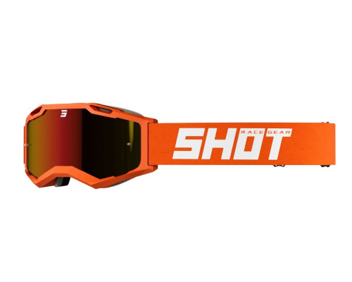 Shot Racing Iris 2.0 МотоОкуляри Помаранчевий Мат/Білий Золоте Дзеркало