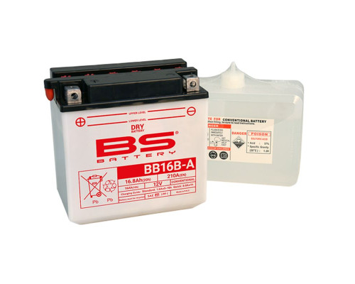 Bs battery bb16b-a (yb16b-a) 12v 16ah 160x90x161 можна обслуговуватися - електроліт окремо (210a) (2) ue2019/1148