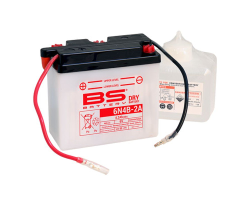 Bs battery 6n4b-2a 6v 4ah 102x48x96 можна обслуговуватися - електроліт окремо (12) ue2019/1148