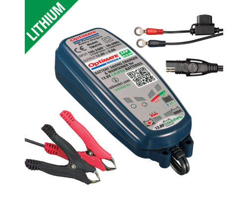 Зарядний пристрій optimate optimate lithium 4s 12.8v / 13.2v 0.8a, 1-10ah, lifepo4 / lfp, sae (el)