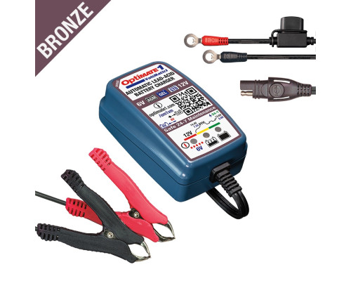 Optimate зарядний пристрій optimate 1 voltmatic 6v / 12v 0.6a, 2-28ah, std / agm / gel, sae (el)