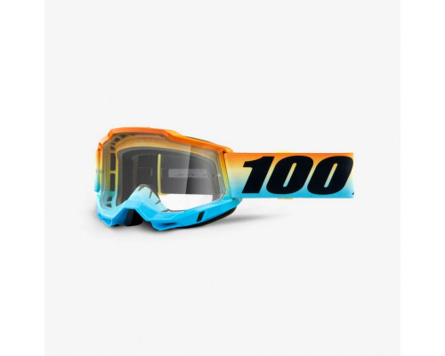 100 PROCENT Accuri 2 Youth Junior Мотокросові Окуляри Прозора Лінза Небесний/Помаранчевий/Чорний