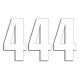 Стартові номери blackbird 13см х 7см прямі, білий колір №4 (3шт) (3шт)