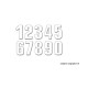 Стартові номери blackbird 16см х 7,5см прямі, білий колір №7 (3шт) (3шт)
