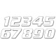 Стартові номери blackbird діагональ 25см х 20см, білий колір №6 (3шт) (3шт)