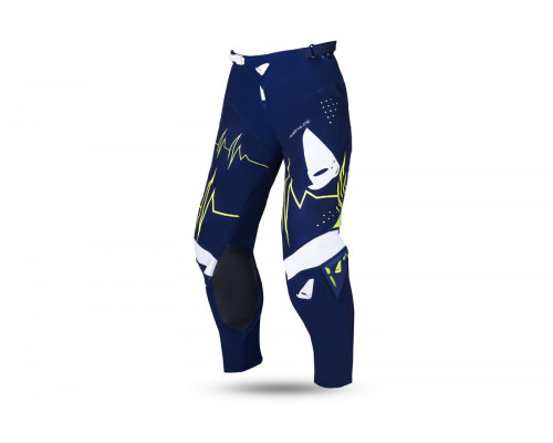 Штани UFO adrenaline slim cross колір синій білий жовтий неон розмір l / eu52 / us34 - спеціальна пропозиція