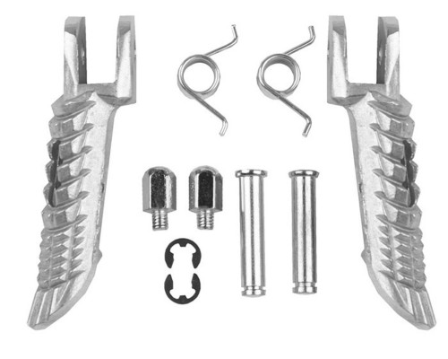 Biketec parts rider комплект підніжок (підставки для ніг) в комплекті з кріпленнями suzuki gsxr 600/750/1000 '01-14 колір срібло