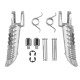 Biketec parts rider комплект підніжок (підставки для ніг) в комплекті з кріпленнями suzuki gsxr 600/750/1000 '01-14 колір срібло
