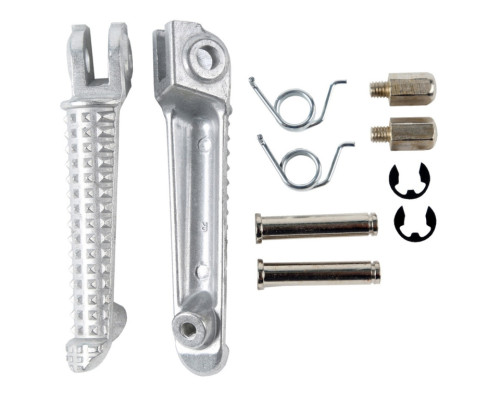 Biketec parts комплект підніжок водія (підставки для ніг) в комплекті з кріпленнями YAMAHA yzf r1 '98-11, yzf r6 '99-12 колір сріблястий