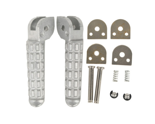 Biketec parts комплект підніжок для пасажирів (підставки для ніг) в комплекті з кріпленнями ducati monster 696/796 '09-13 колір срібло