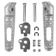 Biketec parts комплект підніжок для пасажирів (підніжки) в комплекті з кріпленнями HONDA cbr 600rr / cbr 1000rr '03-14 колір срібло