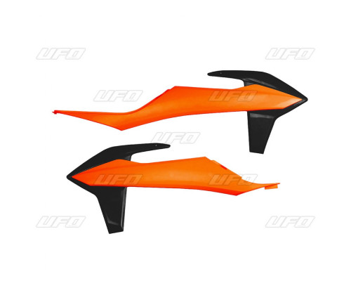 Ковпачки радіатора UFO ktm sx/sxf(sx-f) 125/150/250/350/450 '19-'22, exc 125 '20-'21, exc/excf(exc-f) 150/250/300/350/450/500 '20-2023 колір oem (оранжевий/чорний)