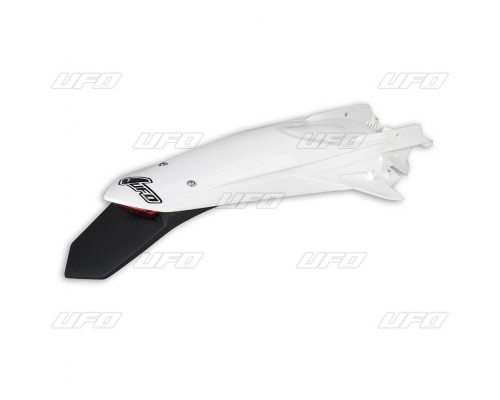 Заднє крило UFO ktm exc 125 '20-'21, exc/excf(exc-f) 150/250/300/350/450/500 '20-2023 колір білий (enduro зі світлодіодним підсвічуванням)