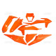 Пластиковий набір UFO ktm exc 125 '20-'21, exc 250 / 300 tpi '20-'23, exc-f 250 / 350 / 450 / 500 '20-'23 з кришкою лампи помаранчевий (kt527e127)