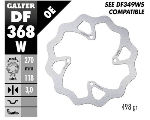 Galfer диск гальмувний передний suzuki rm 250z '19-, rmx 450z '18- wave (270x118x3mm)