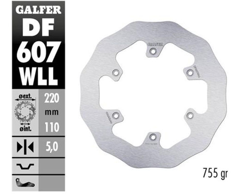 Galfer задній гальмувальний диск beta rr 250/300/350 '12-, rr 390/400/430/450/450/498 '14-, xtrainer 250/300 '15- wave (240x109x5mm)