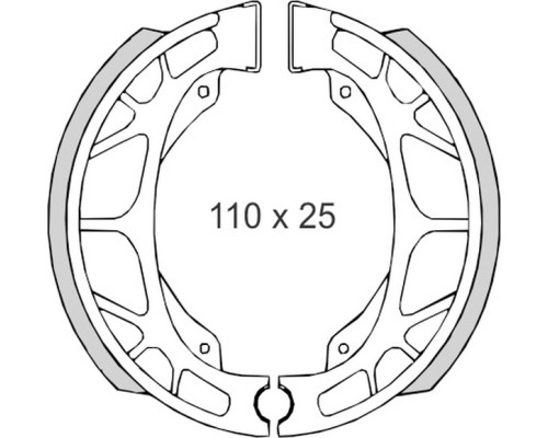 Гальмівні колодки brenta daelim / HONDA / kymco / peugeot / sym (110x25 мм) (ft 01200)