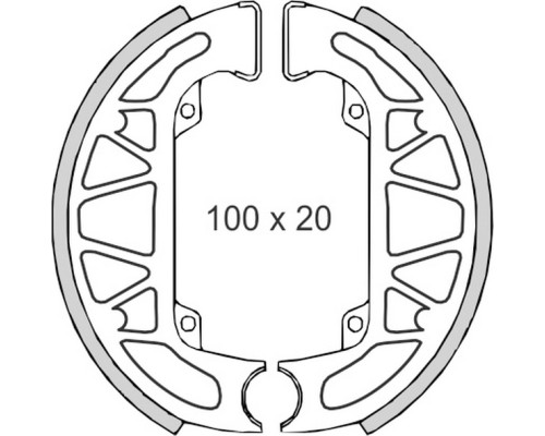 Гальмівні колодки brenta gilera 50 piaggio nrg/ntt/quartz/tph/zip (100x20mm) (ft 0266)