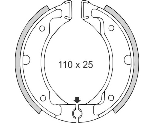 Гальмівні колодки brenta YAMAHA dt50mx/r dt80 pw80 sr125 (110x25) (ft 0304)