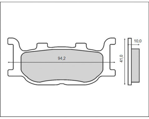 Гальмівні колодки brenta kh199 (organic) передні YAMAHA yp 250/400 majesЗАДНІ fz6, xj6, xvs 1100, mt03, xv125/250