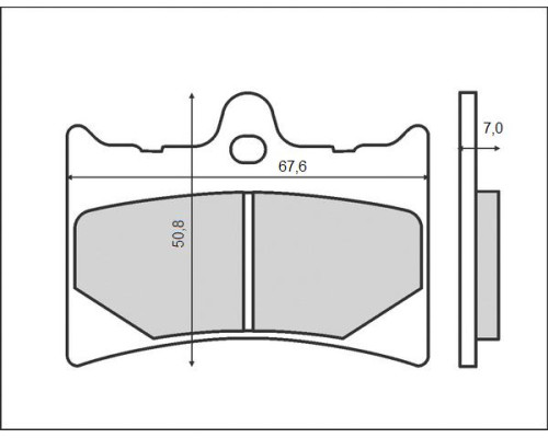 Гальмівні колодки brenta kh126 (organic) aprilia 125 af1 '89-'92, rs 125 ;99-;05, gilera 125