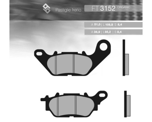 Гальмівні колодки brenta kh464 YAMAHA ybr 125 '06-'15 передні (ft 3152)