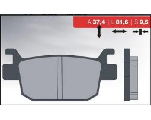 Гальмівні колодки brenta kh415 спічений метал (золото) (ft 4082)