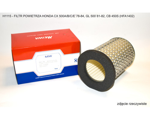 Miw Meiwa Фільтр Повітряний HONDA CX 500A/B/C/E 1978-1984 GL 500 1981-1982 CB 450S HFA1402