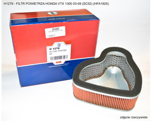 Miw Meiwa Фільтр Повітряний HONDA VTX 1300 2003-2009 SC52 HFA1925 OEM 17213-MEA-670
