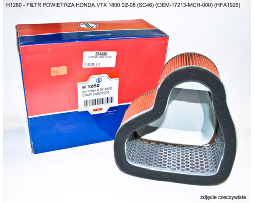 Miw Meiwa Фільтр повітря HONDA VTX 1800 2002-2008 OEM-17213-MCH-000 HFA1926