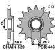 Pbr передня зірочка 443 16 yamaha xj 600 diversion '92-'03 (jtf582.16) (ланцюг 520) (44316jt)