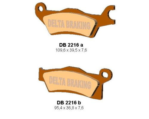 Гальмувальні колодки delta braking kh618 can-am outlander 800/1000 '12, renegade 1000 '12 передня ліва - заміна db2216mx-d та db2216qd-d